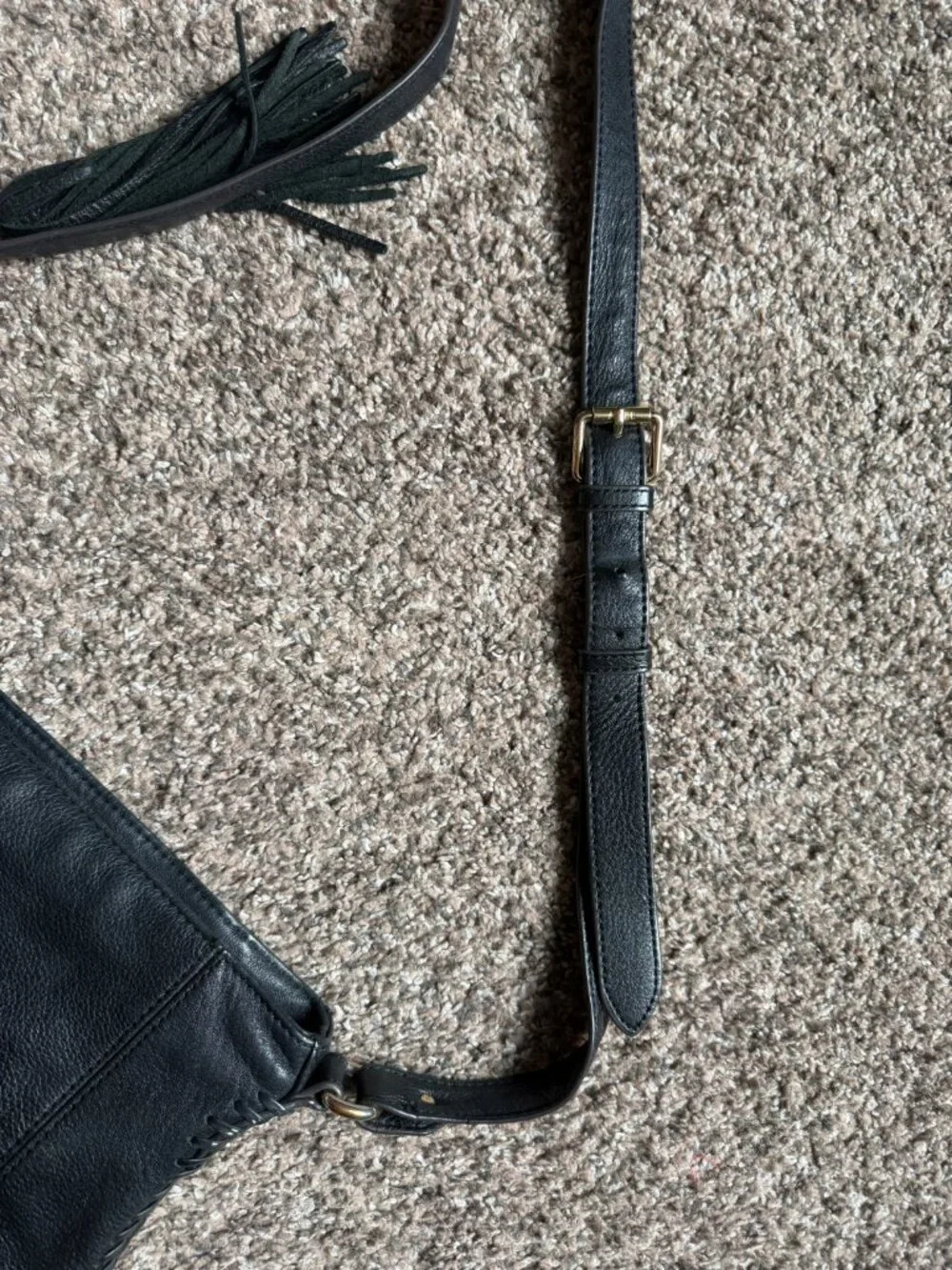 AIMEE KESTENBERG Genuine Leather Crossbody Bag - Black